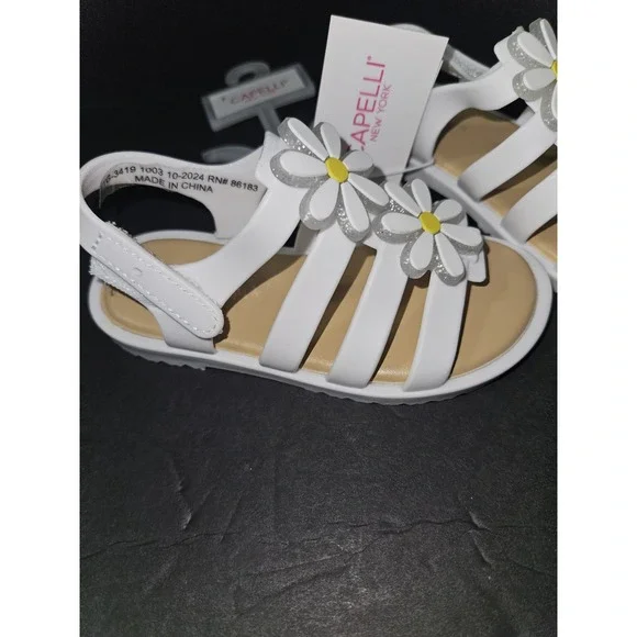 Size 8 Toddler Girls Capelli New York‎ Daisy Jelly Sandals New - Picture 3 of 4